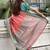 Peach floral woven design zari kanjeevaram silk saree