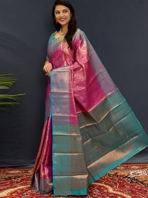 Woven design zari kanjeevaram saree 1