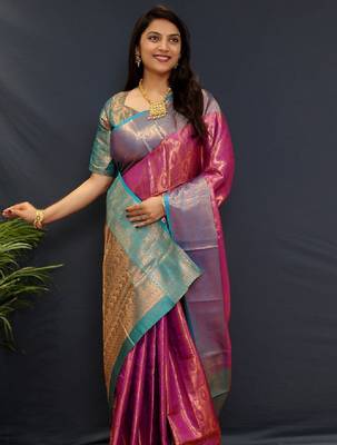Woven design zari kanjeevaram saree 2