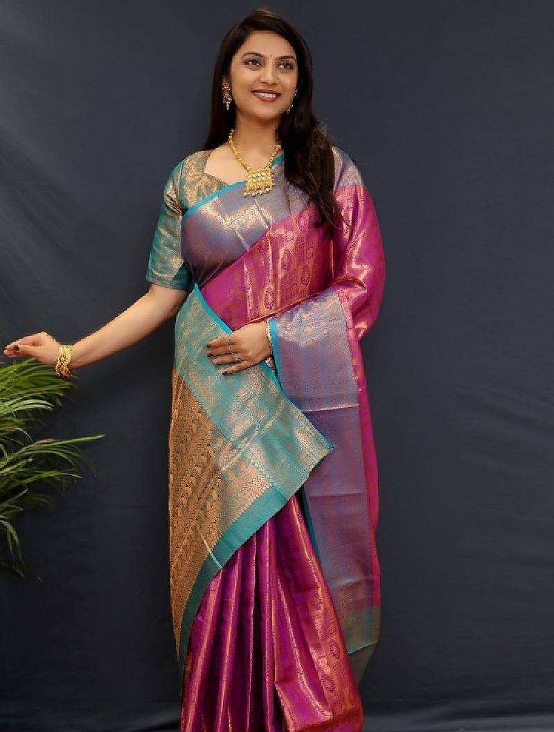 Woven design zari kanjeevaram saree