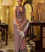 Ethnic motifs zari tissue handloom kanjeevaram saree