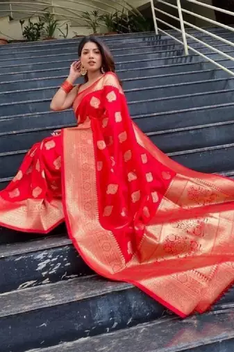 Woven design zari art silk handloom kanjeevaram saree