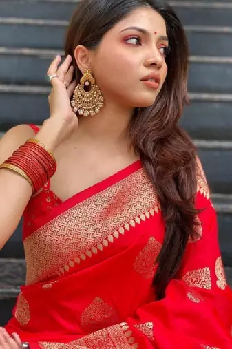 Woven design zari art silk handloom kanjeevaram saree