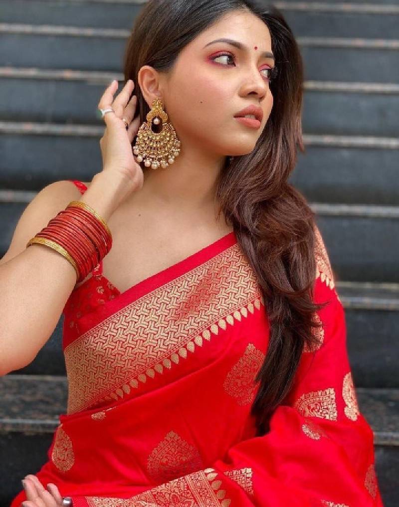 Woven design zari art silk handloom kanjeevaram saree