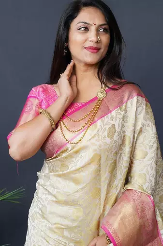 Woven design zari silk cotton kanjeevaram saree