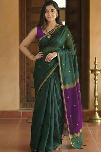 Woven design kanjeevaram saree