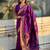 Ethnic motifs woven design kanjeevaram saree
