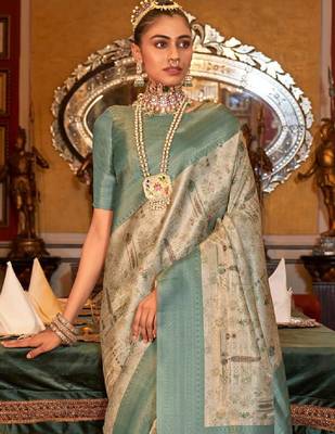 Woven design zari kanjeevaram saree 1