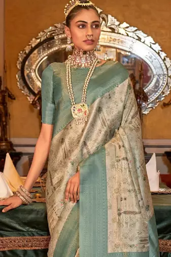 Woven design zari kanjeevaram saree