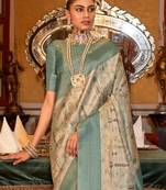 Woven design zari kanjeevaram saree
