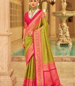 Woven design kanjeevaram saree
