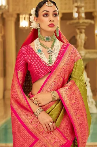 Woven design kanjeevaram saree