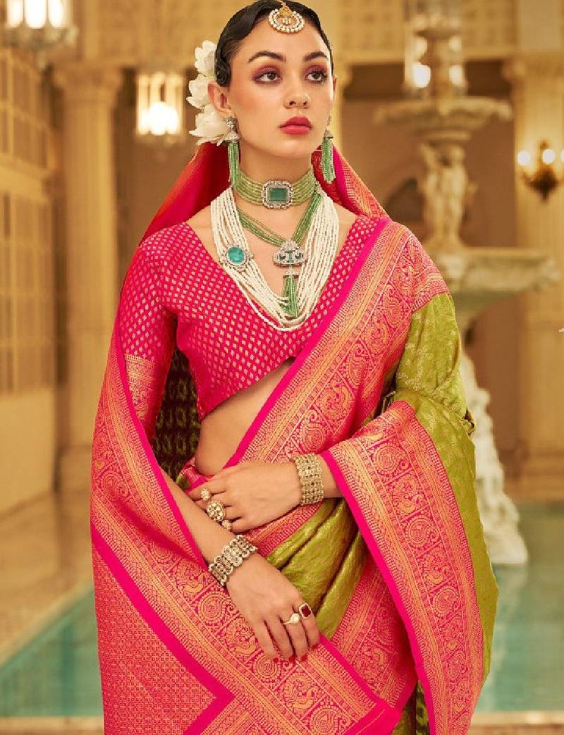 Woven design kanjeevaram saree
