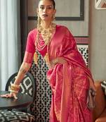 Woven design zari silk blend kanjeevaram saree
