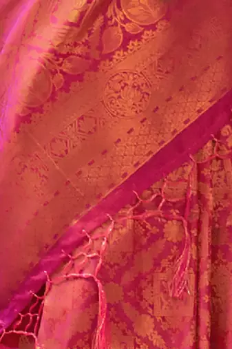 Woven design zari silk blend kanjeevaram saree
