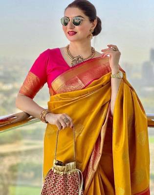Woven design zari kanjeevaram saree 1