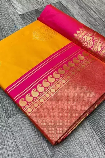 Woven design zari kanjeevaram saree