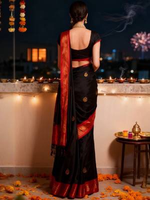 Woven design zari art silk kanjeevaram saree 1
