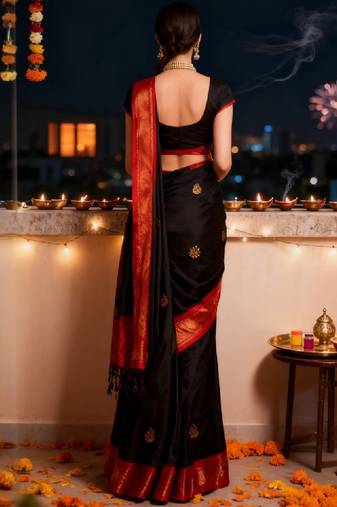 Woven design zari art silk kanjeevaram saree