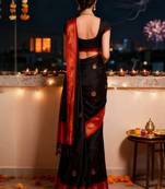 Woven design zari art silk kanjeevaram saree