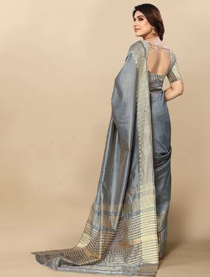 Woven design zari silk blend designer kanjeevaram saree 2