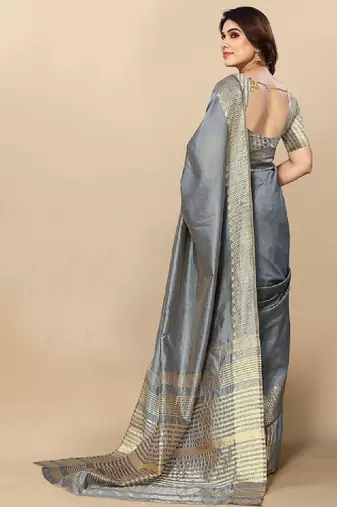 Woven design zari silk blend designer kanjeevaram saree