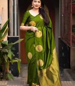 Ethnic motifs zari kanjeevaram saree