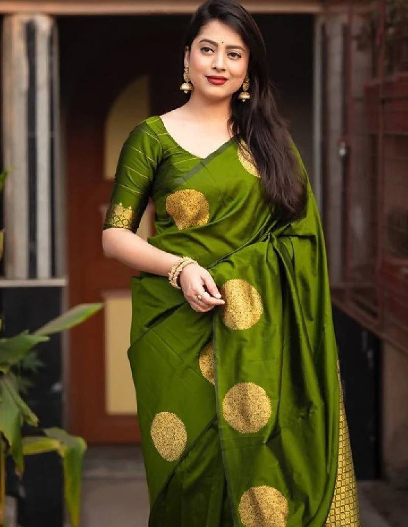 Ethnic motifs zari kanjeevaram saree