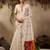Floral embroidered muga cotton saree with unstitched blouse