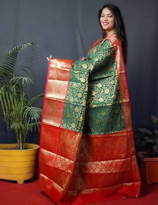 Woven design zari kanjeevaram sarees 1