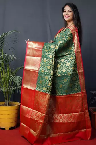 Woven design zari kanjeevaram sarees