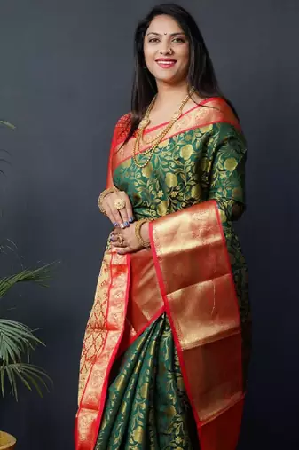 Woven design zari kanjeevaram sarees