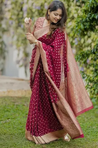 Woven design zari kanjeevaram saree