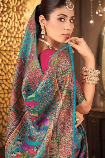 Ethnic motifs zari art silk designer kanjeevaram saree