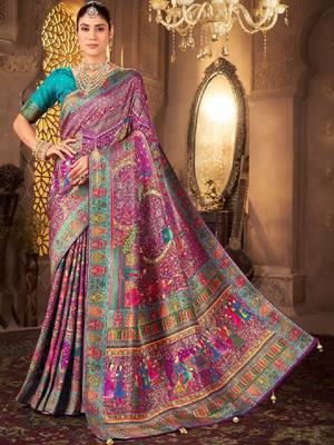 Ethnic motifs zari art silk heavy work kanjeevaram saree 1