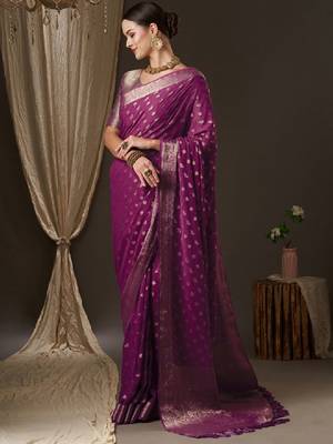 Woven design ethnic motifs zari pure georgette kanjeevaram saree 1