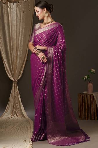 Woven design ethnic motifs zari pure georgette kanjeevaram saree