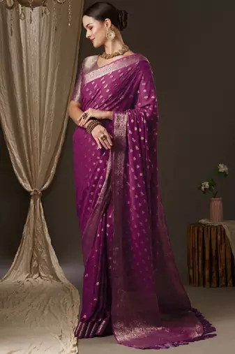 Woven design ethnic motifs zari pure georgette kanjeevaram saree
