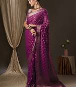 Woven design ethnic motifs zari pure georgette kanjeevaram saree