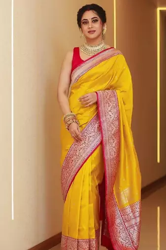 Zari art silk kanjeevaram saree