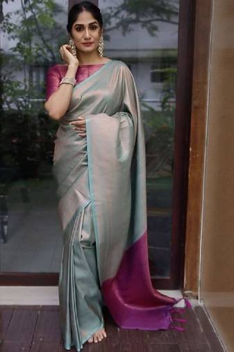 Woven design zari art silk handloom kanjeevaram saree