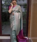 Woven design zari art silk handloom kanjeevaram saree
