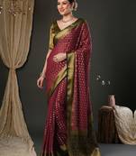 Woven design zari pure georgette kanjeevaram saree