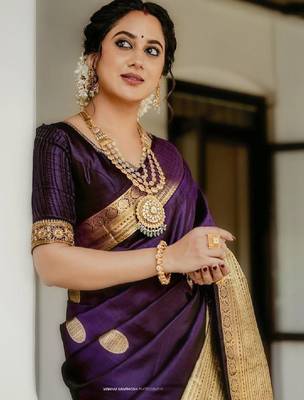 Woven design zari art silk kanjeevaram saree 2