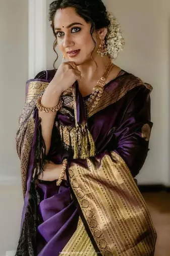 Woven design zari art silk kanjeevaram saree