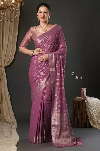 Woven design zari pure georgette kanjeevaram saree