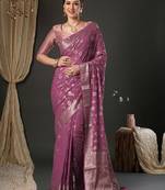 Woven design zari pure georgette kanjeevaram saree