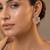 Gold plated brown kundan pearl floral ethnic wedding jewellery stud earring for women & girls