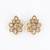 Gold plated brown kundan pearl floral ethnic wedding jewellery stud earring for women & girls