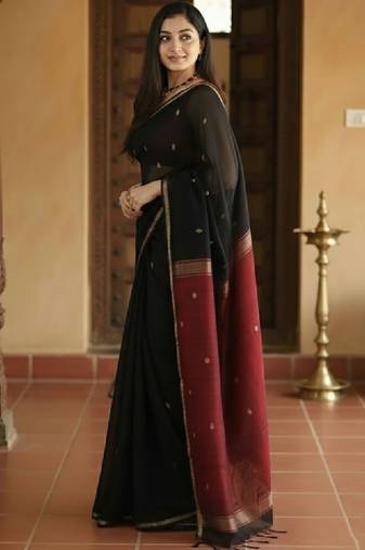 Woven design kanjeevaram saree